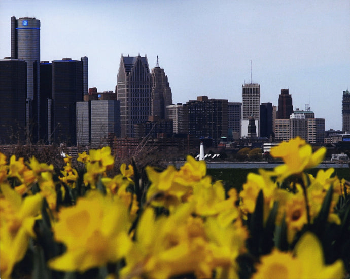 One-of-a-Kind 8x10 Signed & Numbered Art Print - Spring Detroit Skyline - BURN Webstore